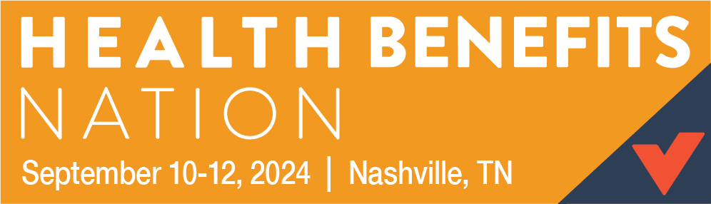 Logo for Health Benefits Nation conference in Nashville, TN from September 10-12, 2024.